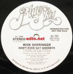Rick Derringer : Don't Ever Say Goodbye
